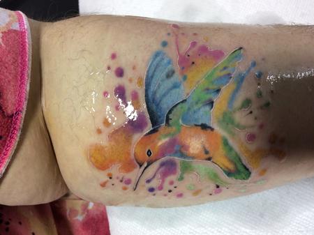 Tattoos - humming bird water color - 134599